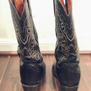 Lucchese Black Lizzard Skin Boots 11D